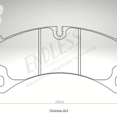Endless Bremsbeläge Hinterachse für Audi Art. A24920