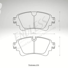 Endless Bremsbeläge Hinterachse für VW Art. A24940