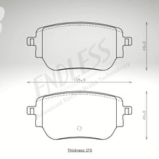 Endless Bremsbeläge Hinterachse für Mercedes Art. A24960