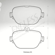 Endless Bremsbeläge Hinterachse für Mercedes Art. A24980