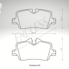 Endless Bremsbeläge Hinterachse für BMW Art. A24990