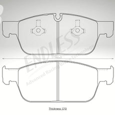 Endless Bremsbeläge Vorderachse für Mercedes Art. A33040