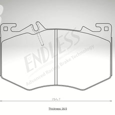 Endless Bremsbeläge Vorderachse für Mercedes Art. A33070