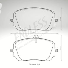 Endless Bremsbeläge Vorderachse für Mercedes Art. A33150