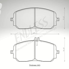 Endless Bremsbeläge Vorderachse für Mercedes Art. A33170