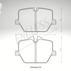 Endless Bremsbeläge Hinterachse für BMW Art. A34010