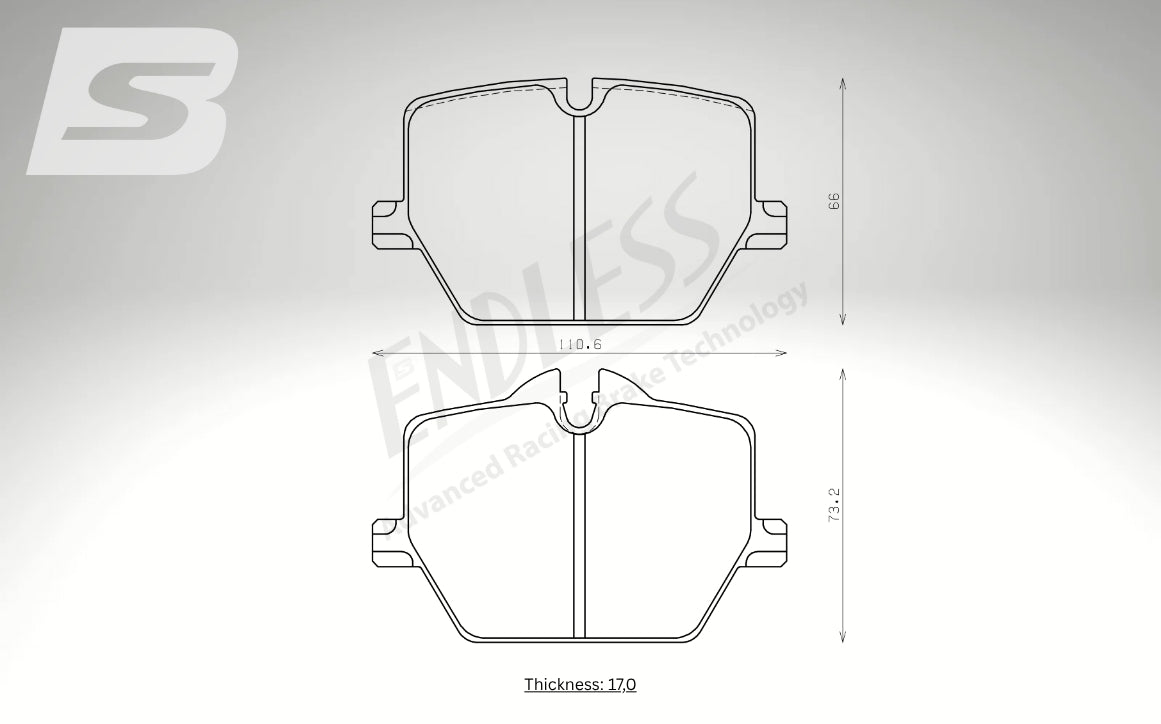 Endless Bremsbeläge Hinterachse für BMW Art. A34010