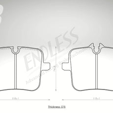 Endless Bremsbeläge Hinterachse für BMW Art. A34030K