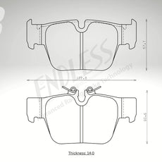 Endless Bremsbeläge Hinterachse für Mini Art. A34050