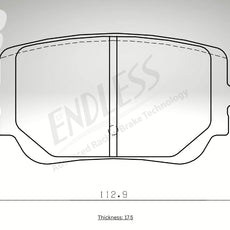 Endless Bremsbeläge Hinterachse für Mercedes Art. A34090