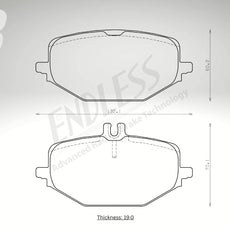 Endless Bremsbeläge Hinterachse für Mercedes Art. A34160
