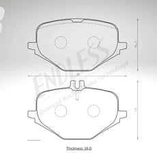 Endless Bremsbeläge Hinterachse für Mercedes Art. A34190