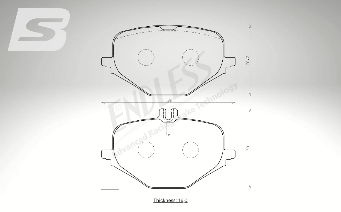 Endless Bremsbeläge Hinterachse für Mercedes Art. A34190