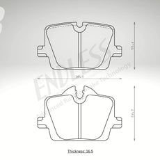Endless Bremsbeläge Hinterachse für Toyota Art. A34260
