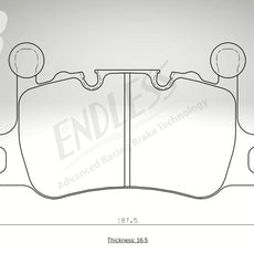 Endless Bremsbeläge Hinterachse für Porsche Art. A34310K