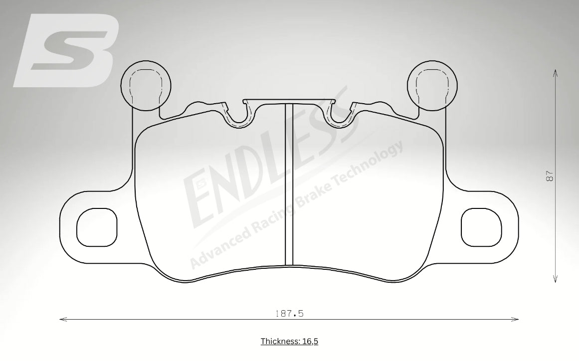 Endless Bremsbeläge Hinterachse für Porsche Art. A34310K