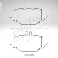 Endless Bremsbeläge Hinterachse für Mercedes Art. A34360