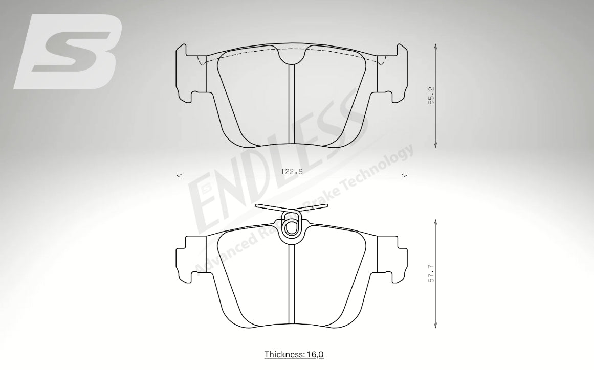 Endless Bremsbeläge Hinterachse für Seat Art. A34480