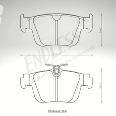 Endless Bremsbeläge Hinterachse für Skoda Art. A34480