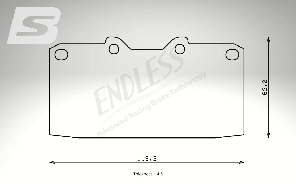 Endless Bremsbeläge Vorderachse für Subaru Art. B23300