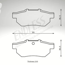 Endless Bremsbeläge Hinterachse für Honda Art. B24100