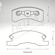 Endless Bremsbeläge Vorderachse für Mitsubishi Art. B33640