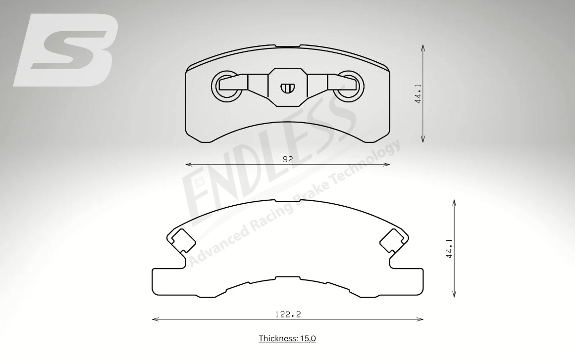 Endless Bremsbeläge Vorderachse für Mitsubishi Art. B33640