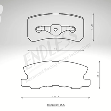 Endless Bremsbeläge Hinterachse für Peugeot Art. B33790