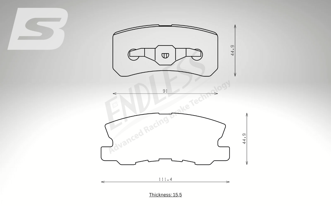 Endless Bremsbeläge Hinterachse für Peugeot Art. B33790