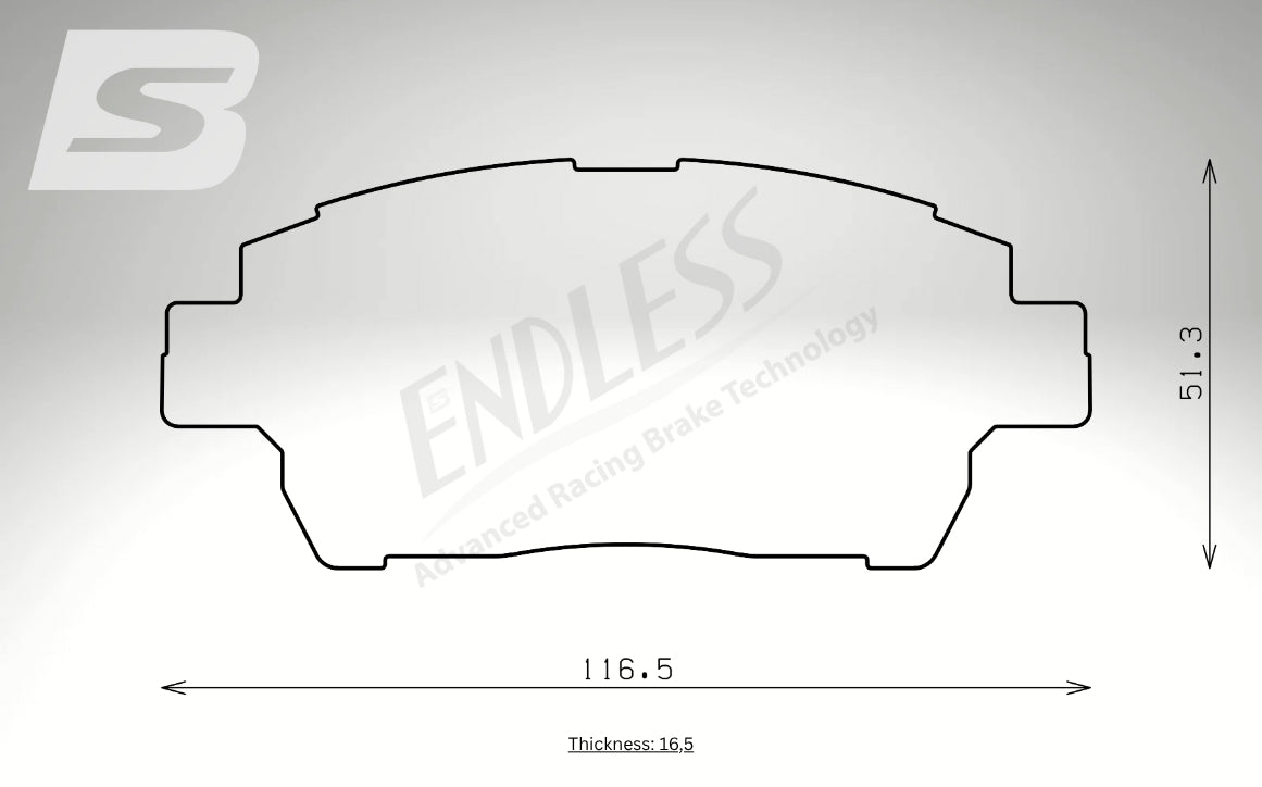 Endless Bremsbeläge Vorderachse für Aston Martin Art. B33820