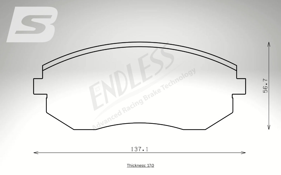Endless Bremsbeläge Vorderachse für Subaru Art. B33860