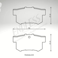 Endless brake pads front axle for Alfa Romeo Art. A03800