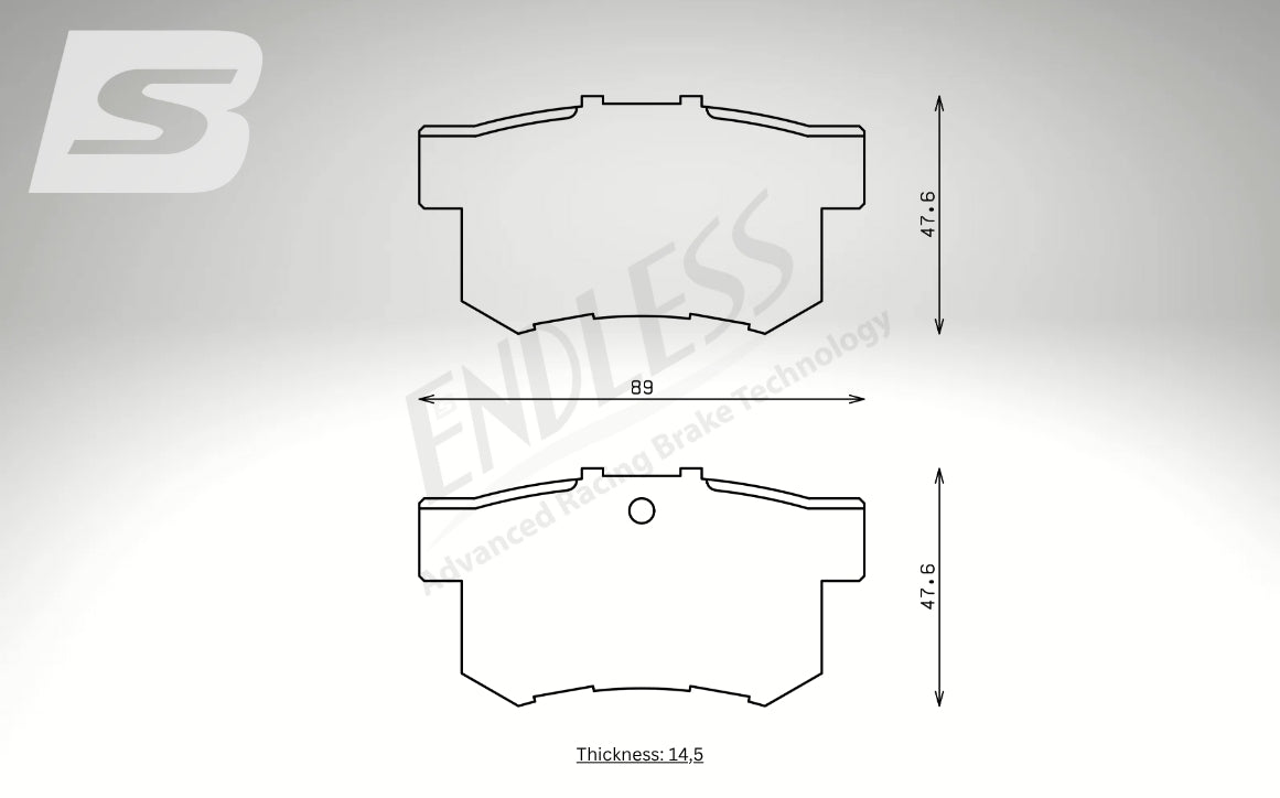 Endless Bremsbeläge Hinterachse für Honda Art. B34120