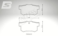 Endless Bremsbeläge Hinterachse für Honda Art. B34120