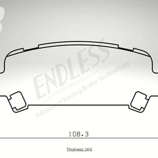 Endless Bremsbeläge Hinterachse für Subaru Art. B34550