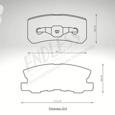 Endless Bremsbeläge Hinterachse für Mitsubishi Art. B34790