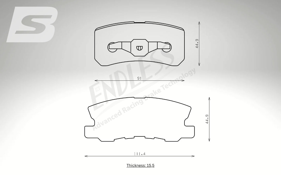 Endless Bremsbeläge Hinterachse für Dodge Art. B34790