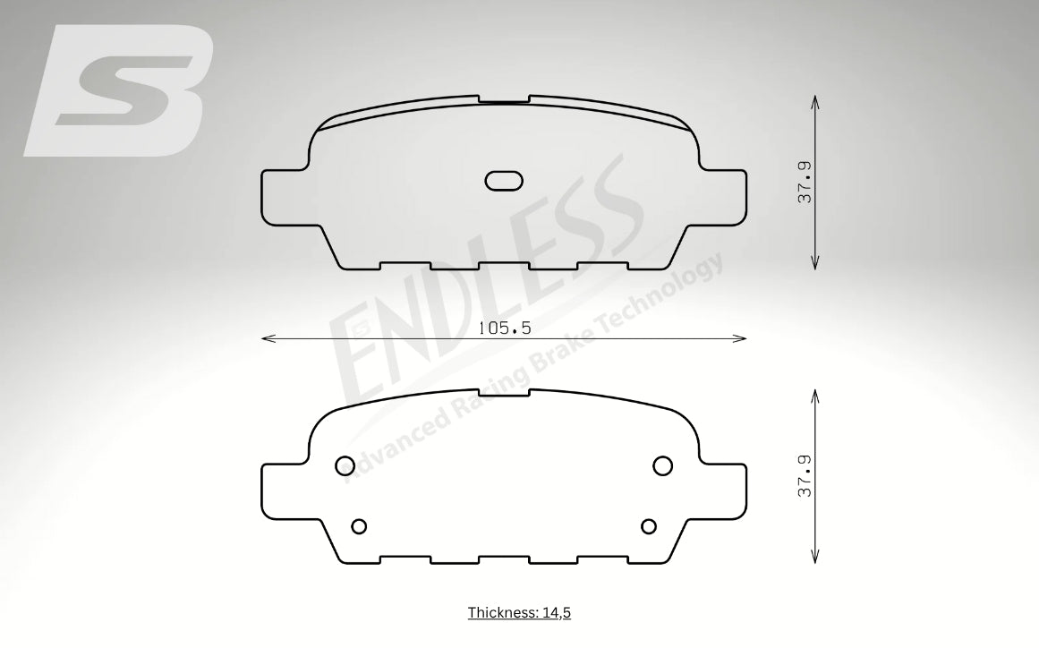 Endless Bremsbeläge Hinterachse für Infiniti Art. B34890