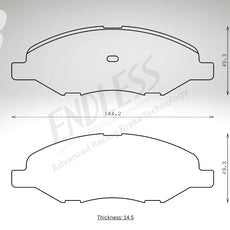 Endless Bremsbeläge Vorderachse für Nissan Art. B43070