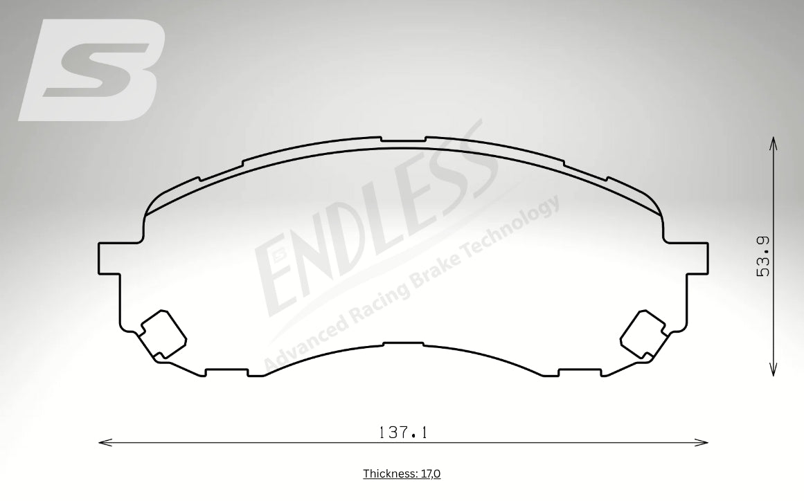 Endless Bremsbeläge Vorderachse für Subaru Art. B43110