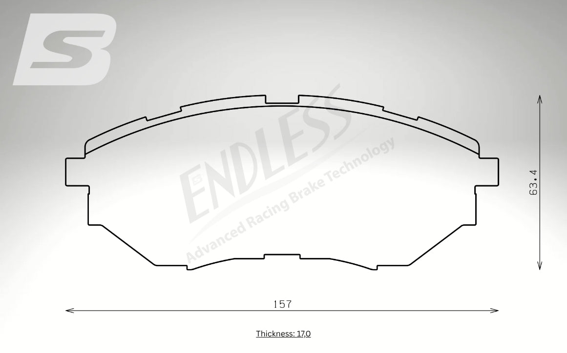 Endless Bremsbeläge Vorderachse für Subaru Art. B43170