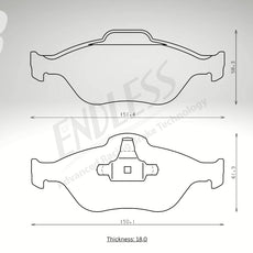 Endless Bremsbeläge Vorderachse für Ford Art. B43190