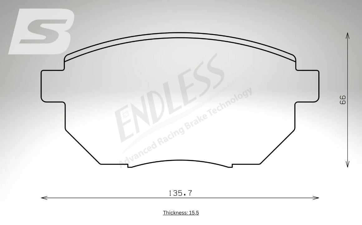 Endless Bremsbeläge Vorderachse für Infiniti Art. B43270