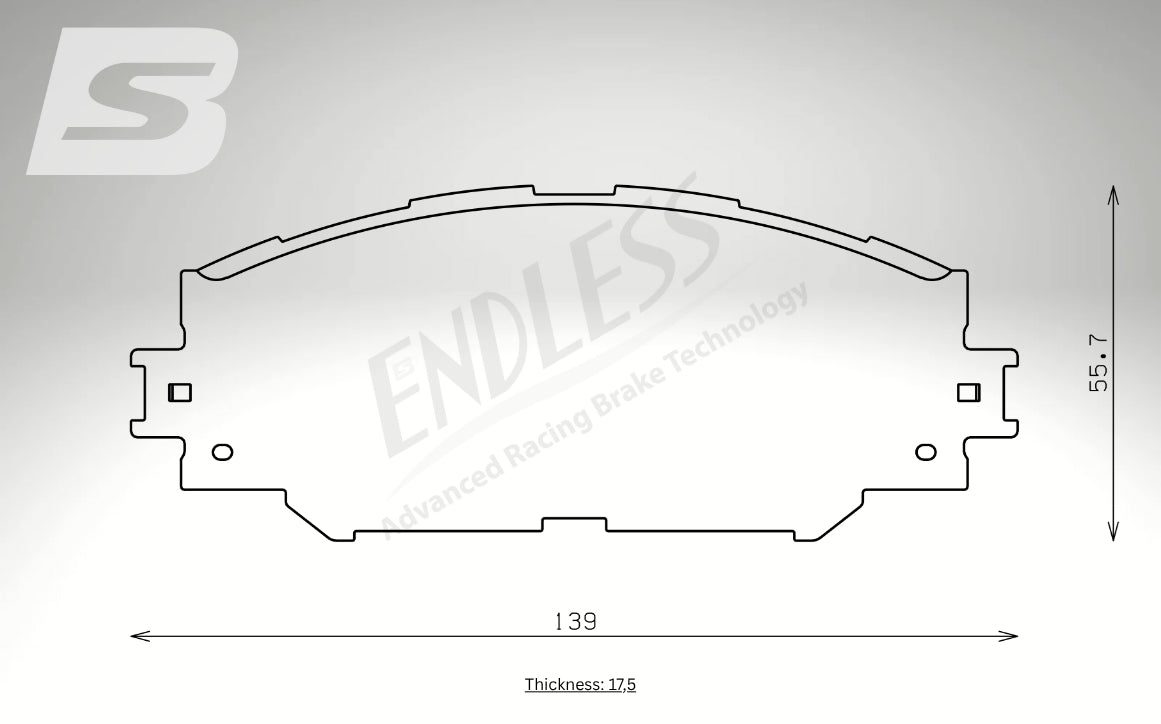 Endless Bremsbeläge Vorderachse für Subaru Art. B43490