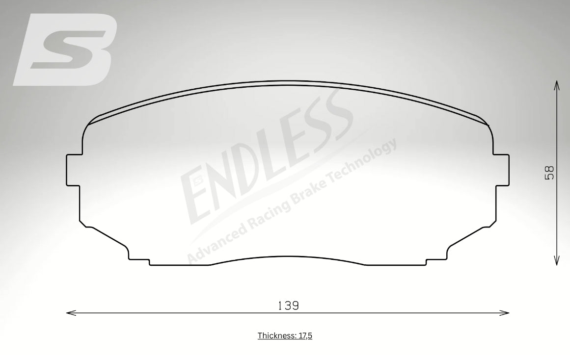 Endless Bremsbeläge Vorderachse für Mitsubishi Art. B43530