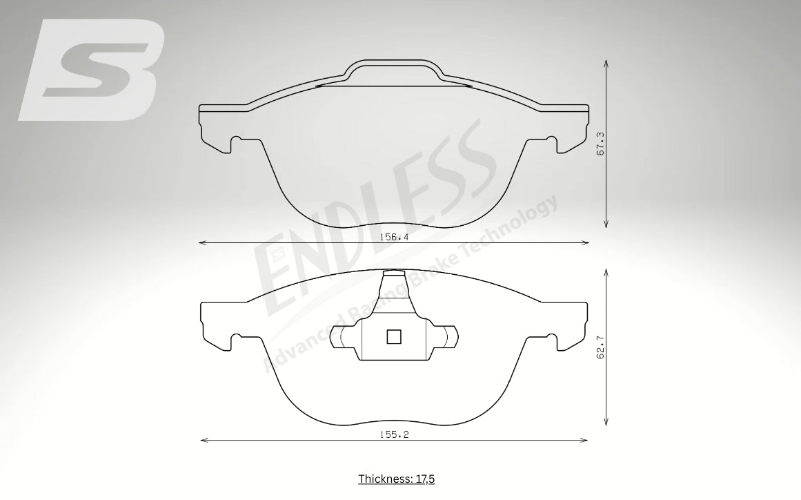 Endless Bremsbeläge Vorderachse für Ford Art. B43570