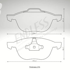 Endless Bremsbeläge Vorderachse für Mazda Art. B43570