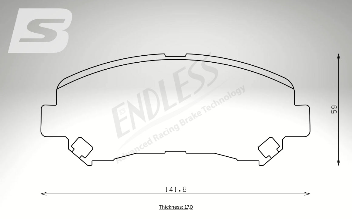 Endless Bremsbeläge Vorderachse für Nissan Art. B43680