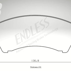 Endless Bremsbeläge Vorderachse für Mazda Art. B43700