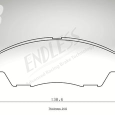 Endless Bremsbeläge Vorderachse für Nissan Art. B43740